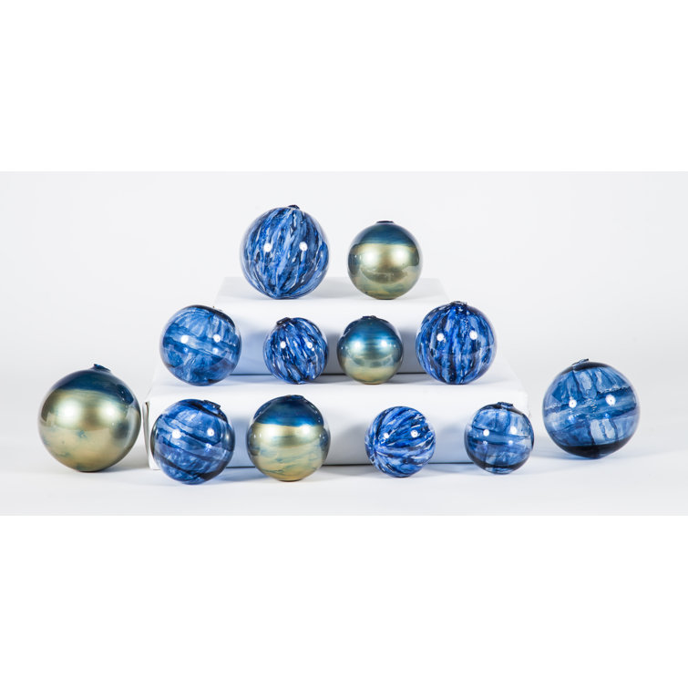 Prima Design Source 12 Piece Hand Blown Glass Decorative Spheres